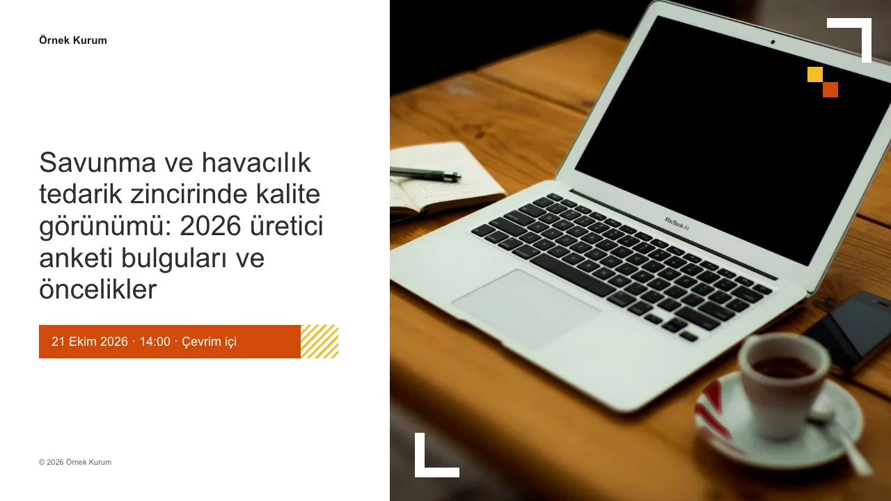 Brifing şablonuyla hazırlanmış örnek sunumun kapak slaytı